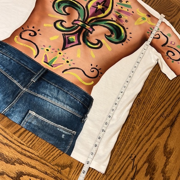 MARDI Gras Man Creative Apparel Full Painted Body Graphic T-Shirt. - Picture 14 of 15